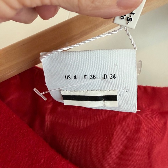 Akris Punto Red Wool Women's Sleeveless Dress Size US 4 Zipper Accent Career - Picture 6 of 16